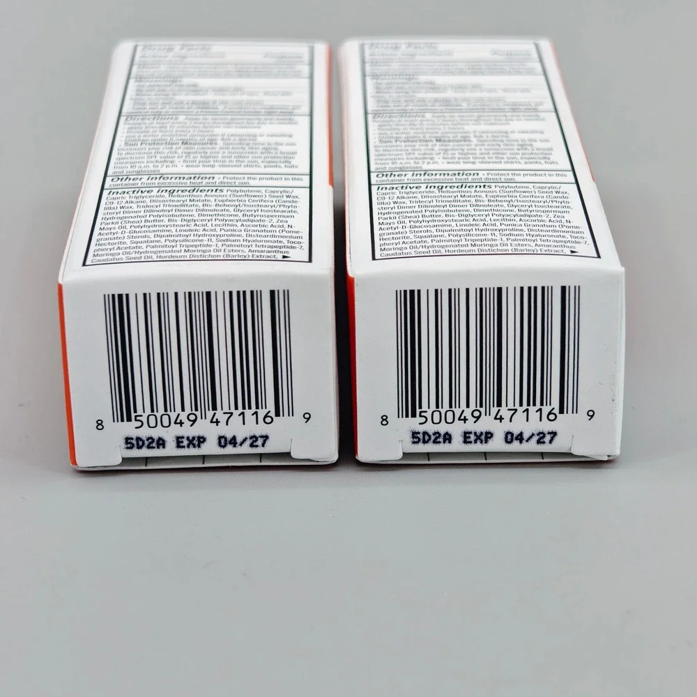 BeautyStat C Lip Serum SPF 30 Baby Pink Vitamin C Peptides 2-Pack 0.35oz Each